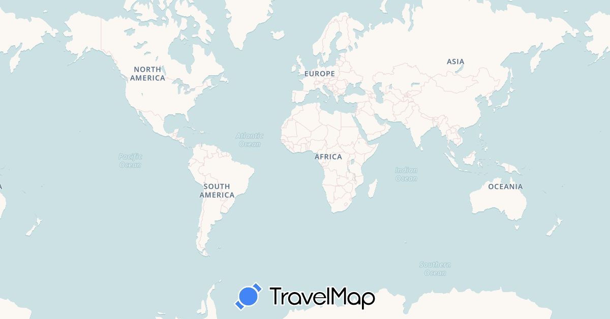 TravelMap itinerary: cycling, boat in France, United Kingdom (Europe)